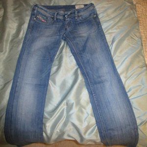Diesel Lowky Italian Made Stretch Low Rise Straight Long Length